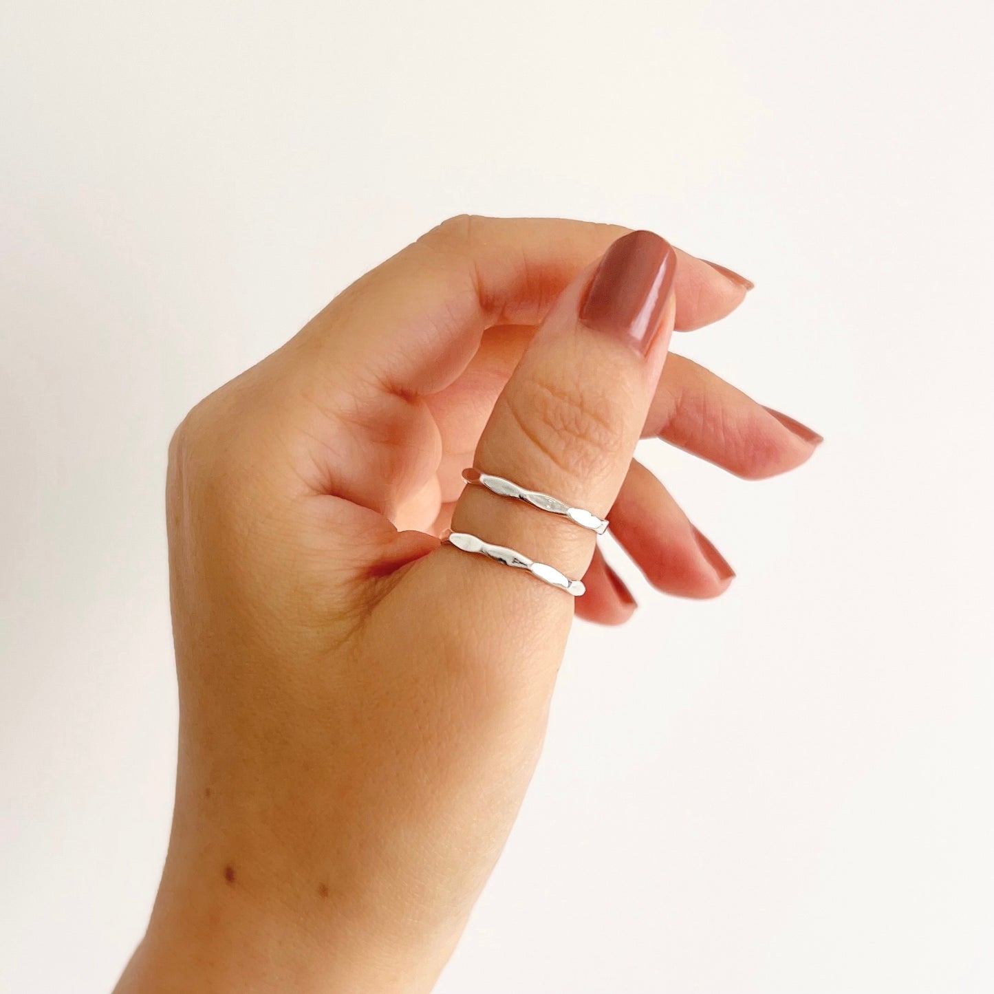 Anillo Doble Línea Silver