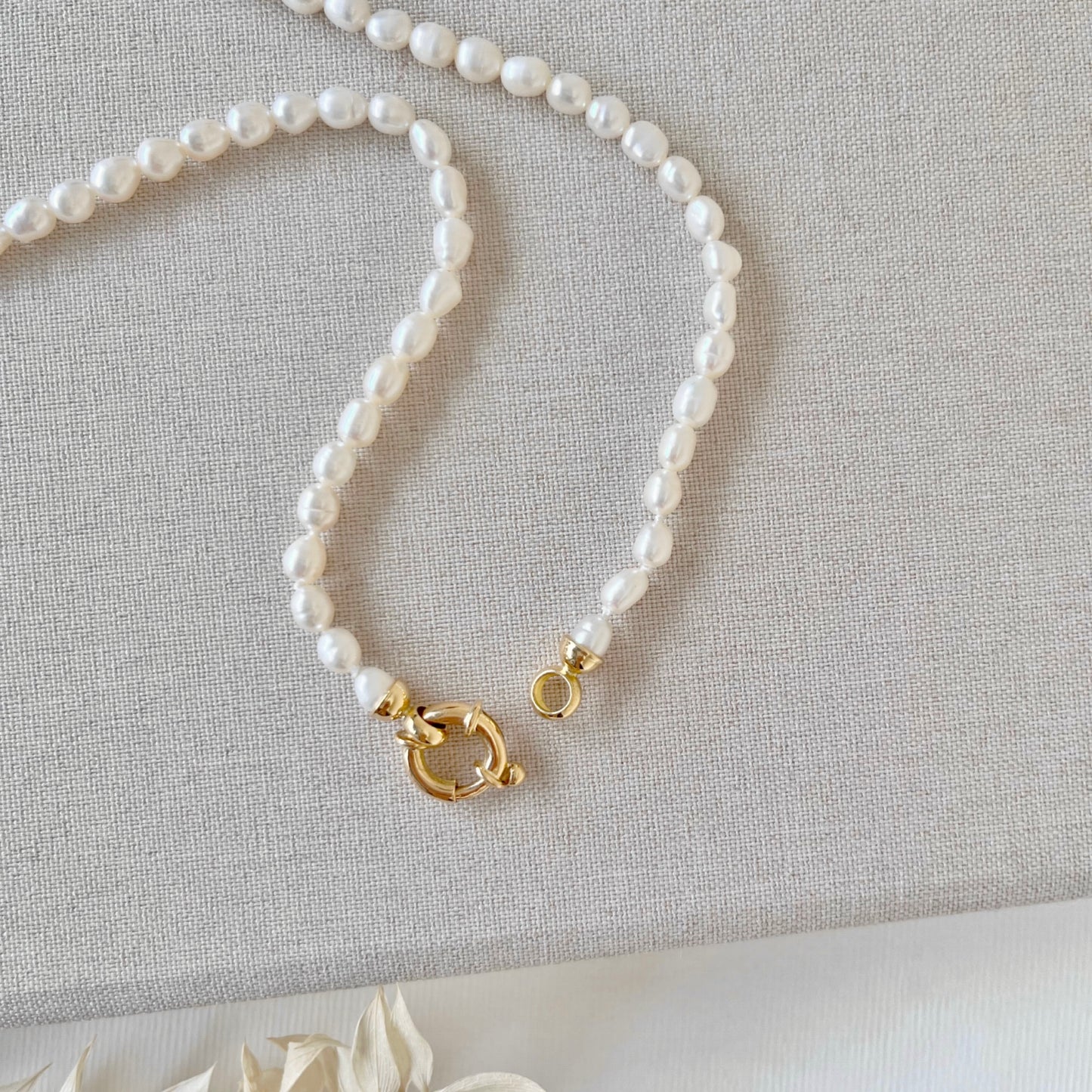 Gold Pearl Necklace
