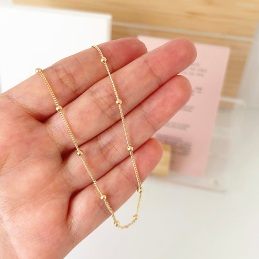 Cadena Bolitas Gold