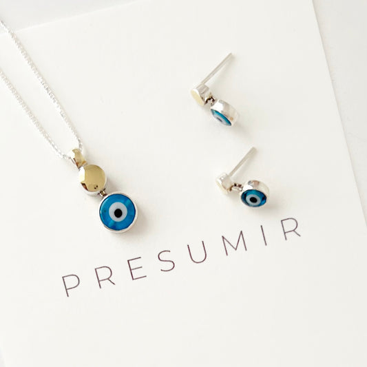 Collar y aretes Enigmatic