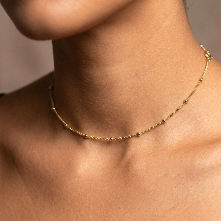 Cadena Bolitas Gold
