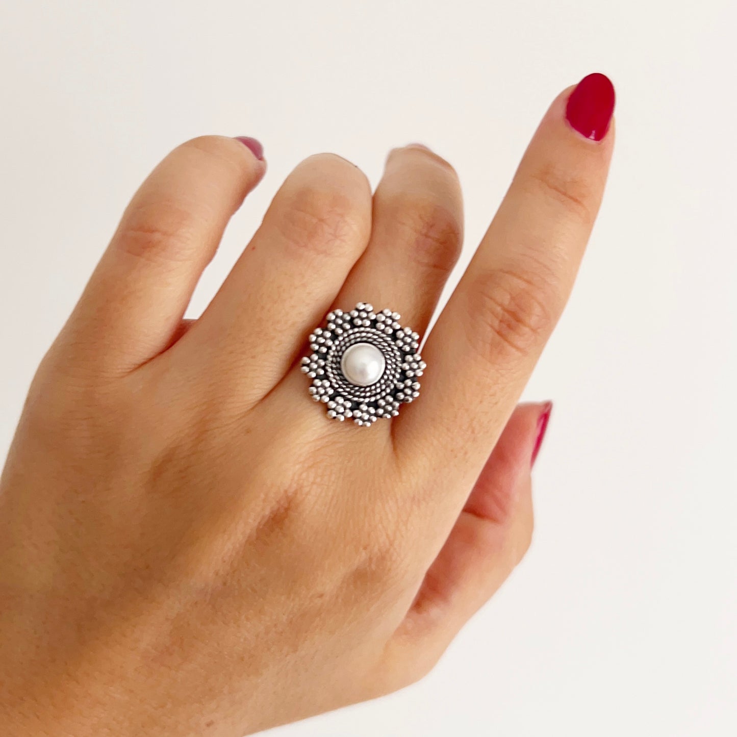 Pink Nacre Ring