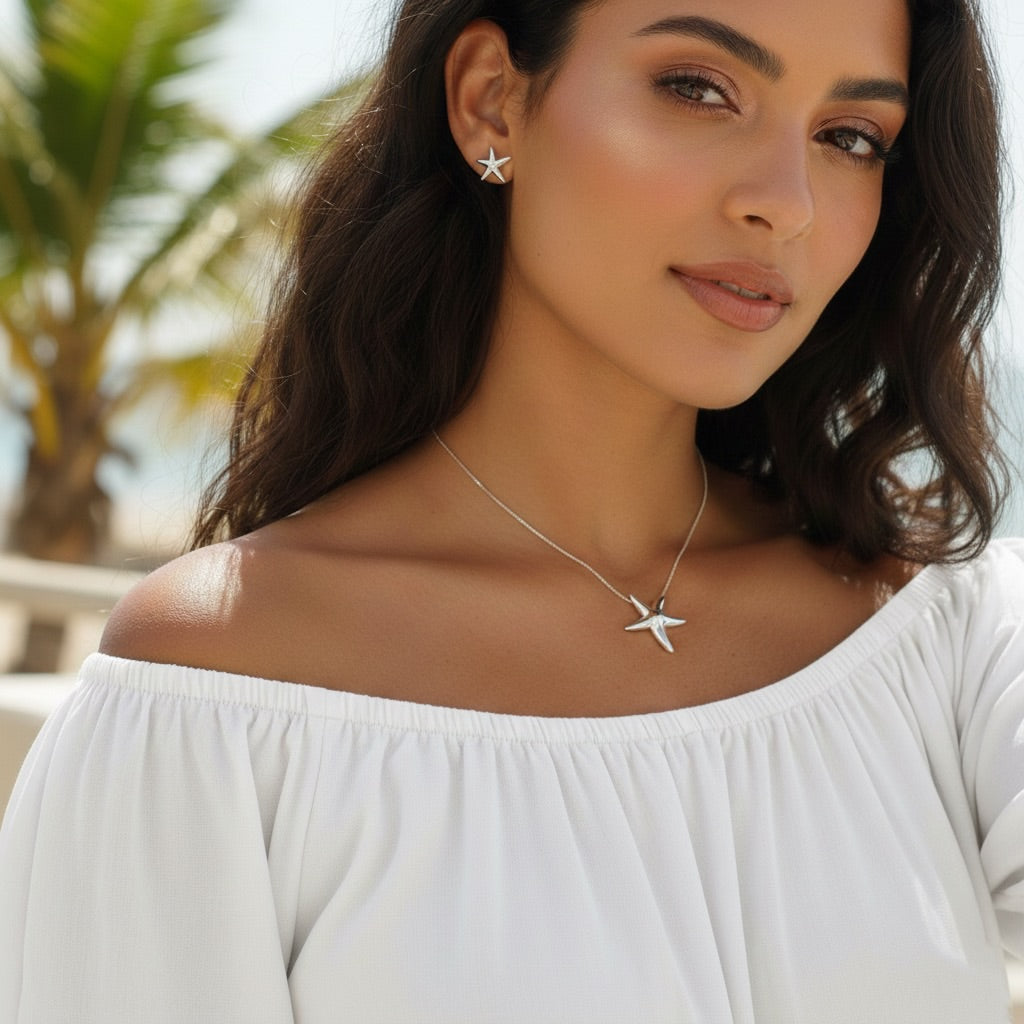 Collar Morena y Aretes