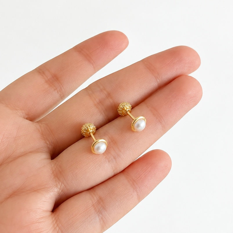 Aretes Perla Miel