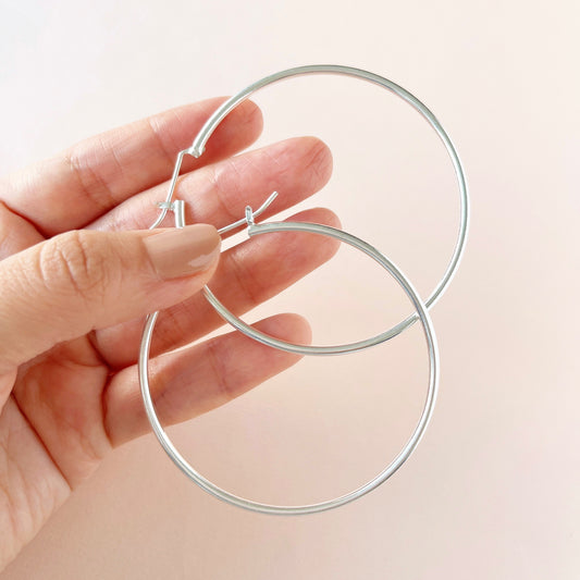 Argollas Basic Silver Grande
